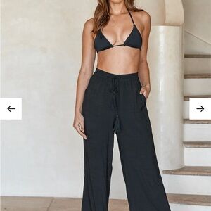 Monday Swimwear Black Wide Leg Palazzo Pants